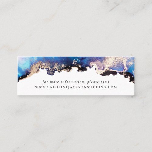 Blue Purple Gold Watercolor Wedding Website Insert