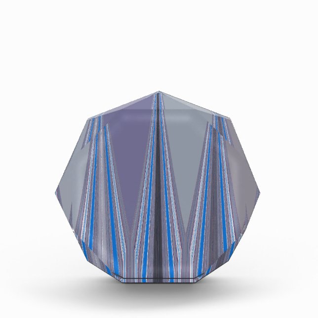 Blue, Purple, Gray Chevron Art Print Award (Front)