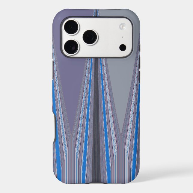 Blue, Purple, Gray Chevron Art Print Case-Mate iPhone Case (Back)