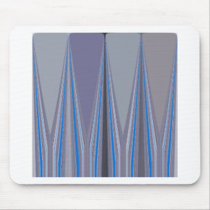 Blue, Purple, Gray Chevron Art Print Mouse Pad