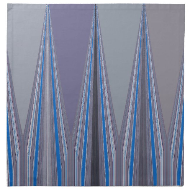 Blue, Purple, Gray Chevron Art Print Napkin (Front)