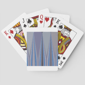 Blue, Purple, Gray Chevron Art Print Poker Cards