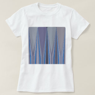 Blue, Purple, Gray Chevron Art Print T-Shirt