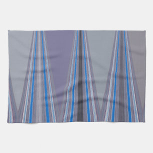 Blue, Purple, Gray Chevron Art Print Towel