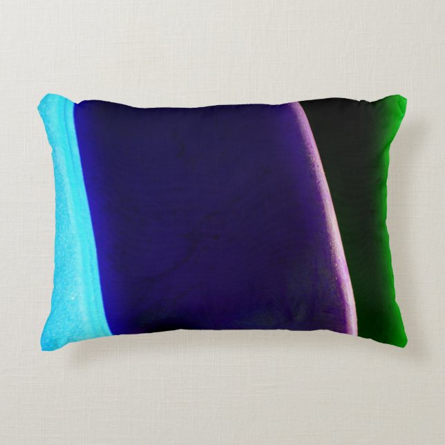 Blue Purple Green colored pillow (Front)