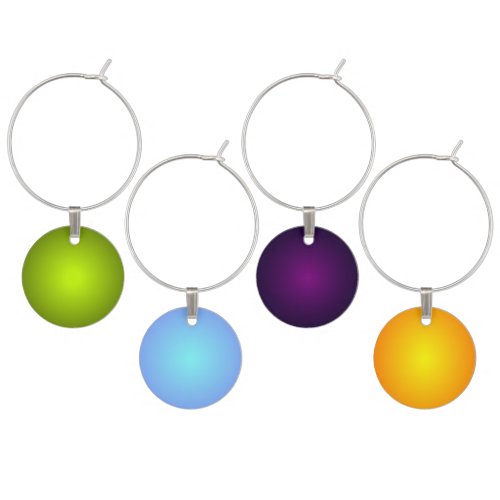 Blue Purple Green Orange Gradient Hues Wine Charm