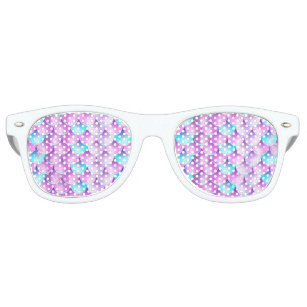 Blue Purple Holographic mermaid pattern Retro Sunglasses