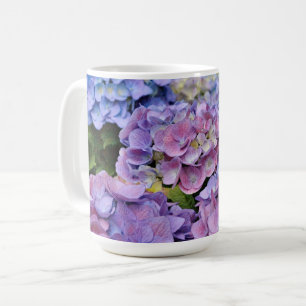 Blue Purple Hydrangea Flower Floral Mug Cup