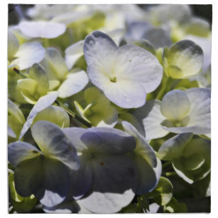 Blue, Purple Hydrangeas Flowers Cloth Napkin