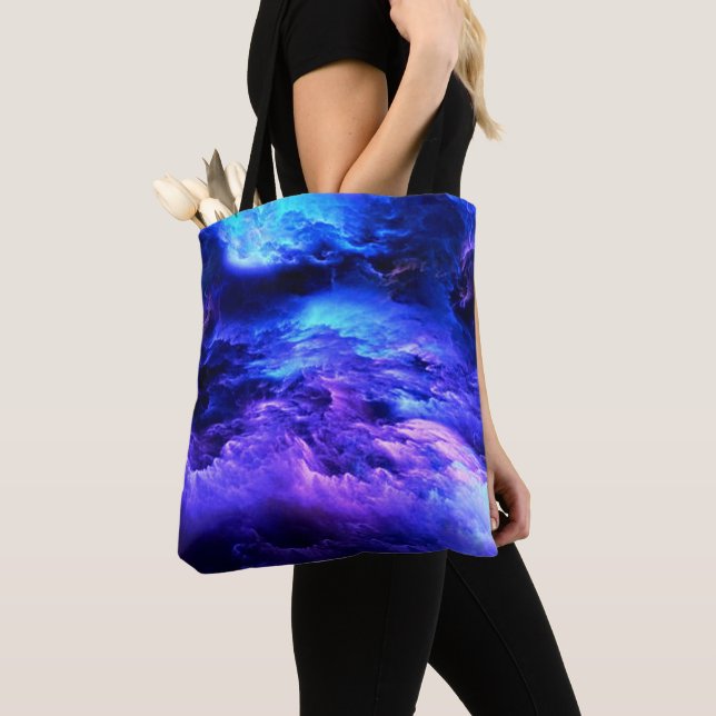 Blue & Purple In The Clouds Tote Bag (Close Up)