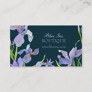 Blue Purple Iris Business Appointment Card