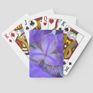 Blue Purple Iris Flower Poker Cards