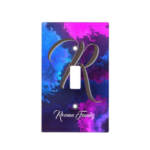 Blue Purple Light Switch Artistic Cover