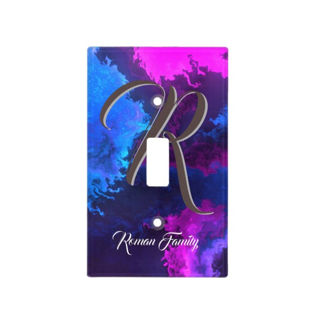 Blue Purple Light Switch Artistic Cover (Front)