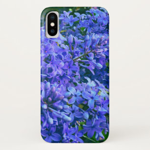 Blue purple lilacs romantic blue floral photo iPhone x case