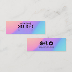 Blue Purple Logo Social Media Earring Display Card
