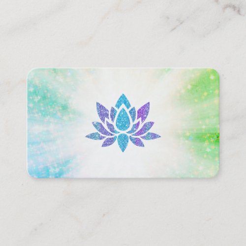  Blue Purple Lotus Rays Reiki Energy Healing  Business Card