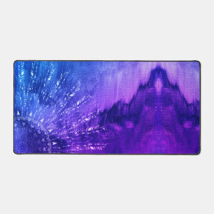 Blue Purple Mandala Clouds Boho Bohemian Desk Mat