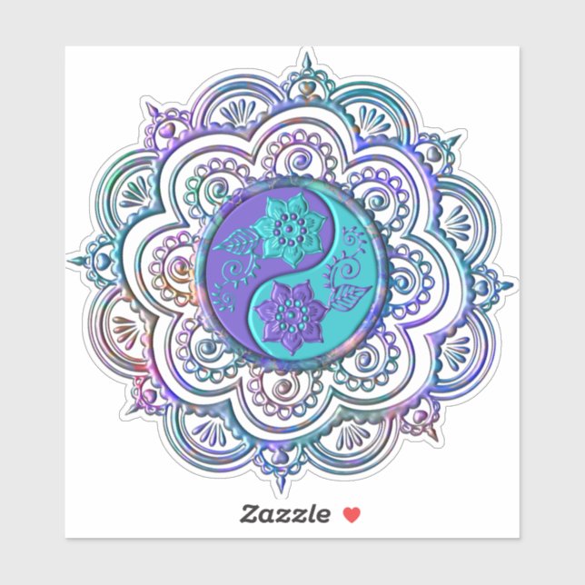 Blue & Purple Mandala Sticker (Sheet)