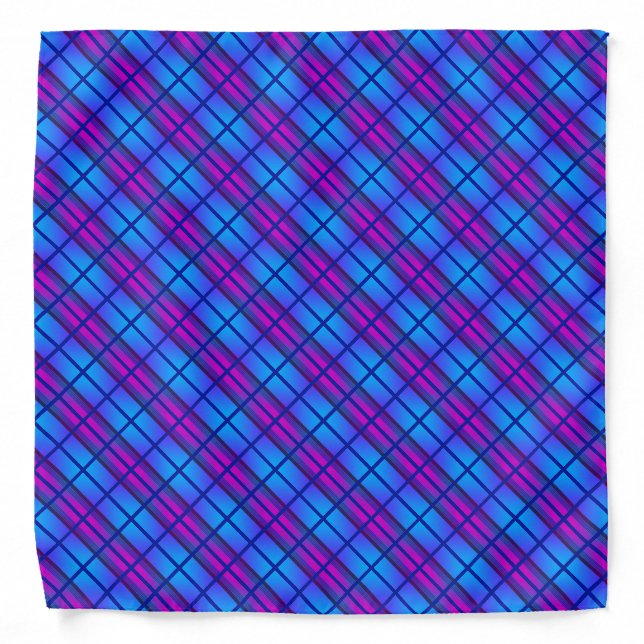 Blue Purple Neon Bandana (Front)
