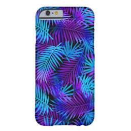Blue Purple Neon Tropical Pattern Barely There iPhone 6 Case