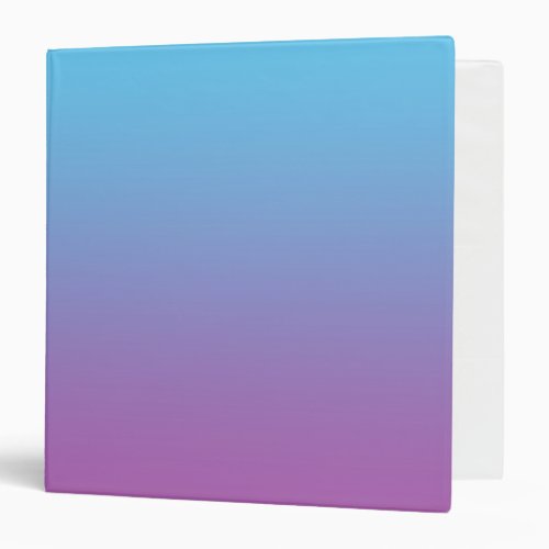 Blue  Purple Ombre 3 Ring Binder