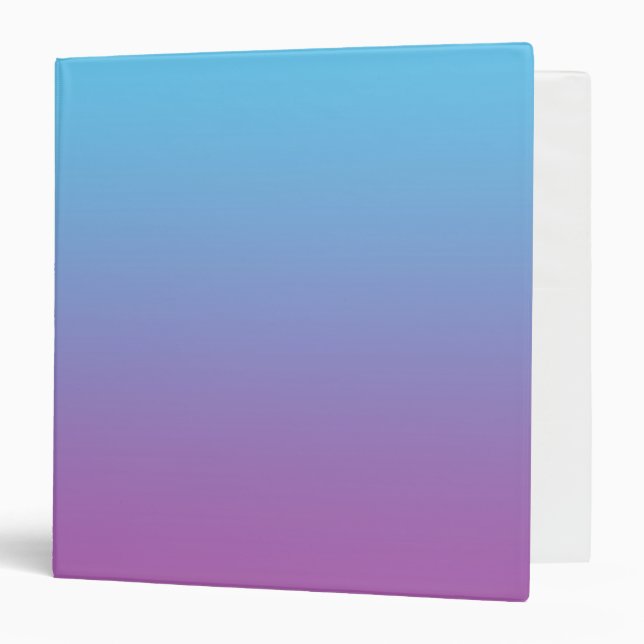 Blue & Purple Ombre 3 Ring Binder (Front/Inside)