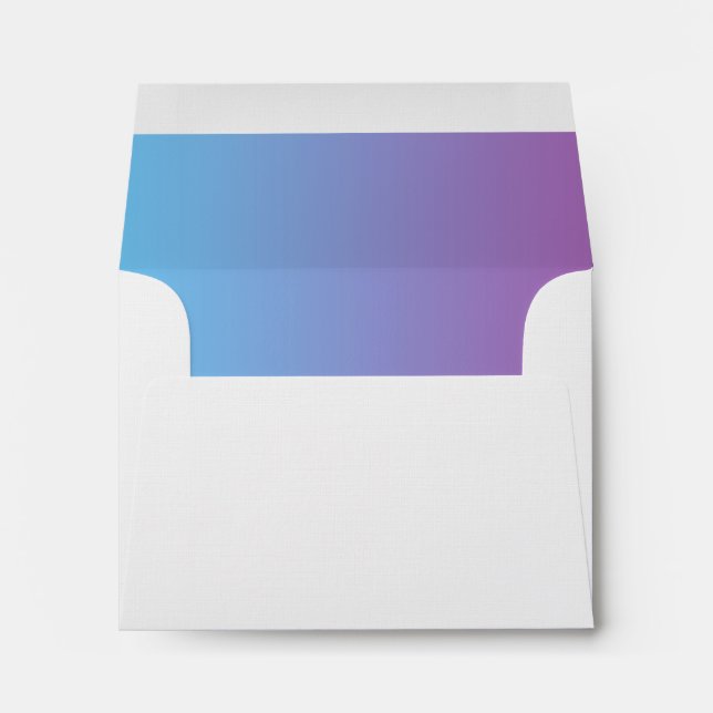Blue & Purple Ombre A2 Linen Envelope (Back (Bottom))