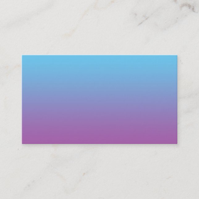 Blue & Purple Ombre Business Card (Front)
