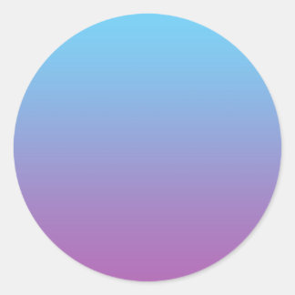 Blue & Purple Ombre Classic Round Sticker