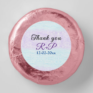 Blue purple ombre glitter sparkle thank you add  dipped oreo cookie favors