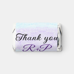 Blue purple ombre glitter sparkle thank you add  hershey's miniatures