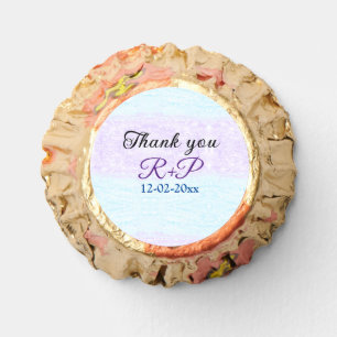 Blue purple ombre glitter sparkle thank you add  reese's peanut butter cups