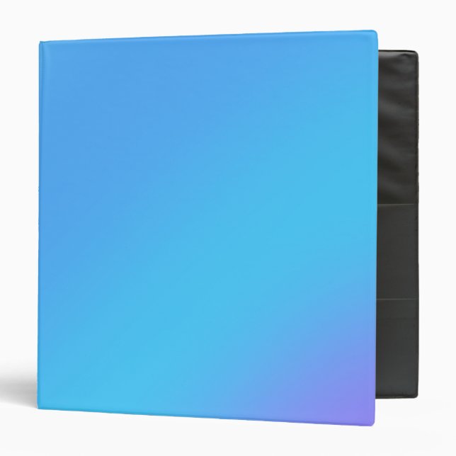 Blue Purple Ombre Gradient Blur Abstract Design 3 Ring Binder (Front/Inside)