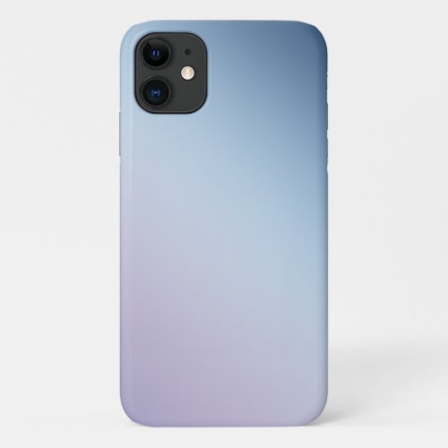 Blue Purple Ombre Gradient Blur Abstract Design iPhone 11 Case