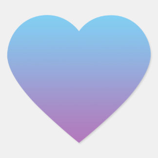 Blue & Purple Ombre Heart Sticker
