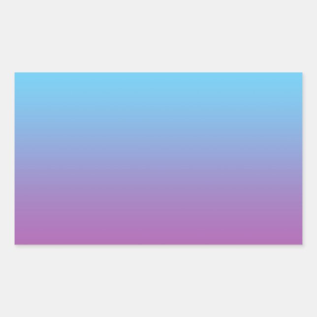 Blue & Purple Ombre Rectangular Sticker (Front)