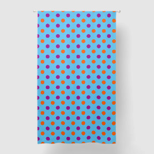 Blue Purple Orange Polka Dot Pattern Blackout Curtains