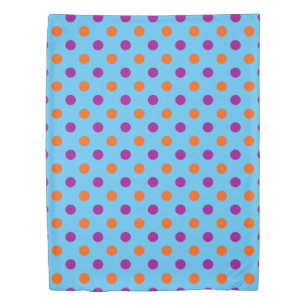 Blue Purple Orange Polka Dot Pattern Duvet Cover