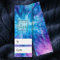 Blue purple pattern price hang tag
