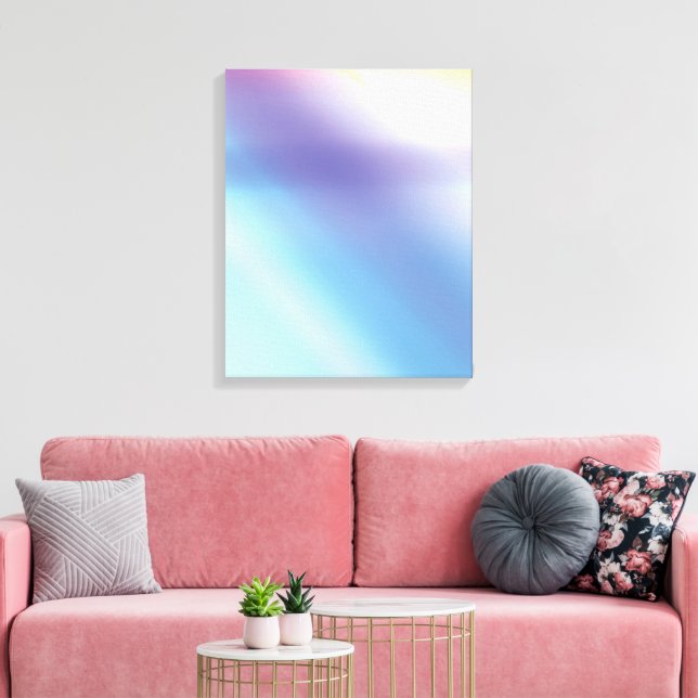 Blue Purple Pink and Yellow Abstract Art Canvas  (Insitu(LivingRoom))