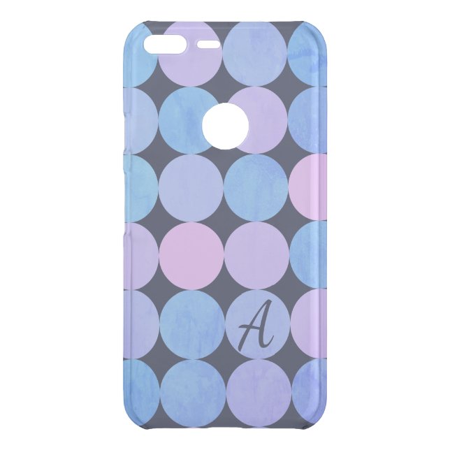 Blue Purple & Pink Circles Monogram Uncommon Google Pixel XL Case (Back)