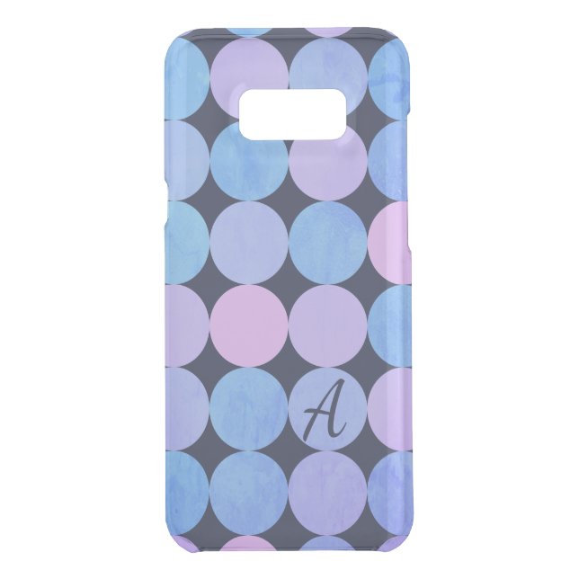 Blue Purple & Pink Circles Monogram Uncommon Samsung Galaxy Case (Back)