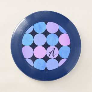 Blue Purple & Pink Circles Monogram Wham-O Frisbee