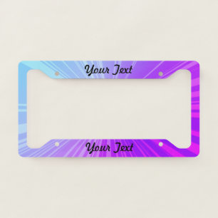 Blue Purple Pink Gradient Action Swoosh Pattern License Plate Frame