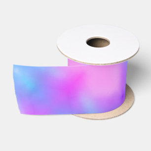 Blue Purple Pink Gradient Satin Ribbon