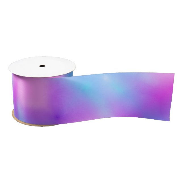 Blue Purple Pink Gradient Satin Ribbon (Spool)