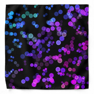 Blue Purple Pink Green Abstract Bubble Pattern Bandana