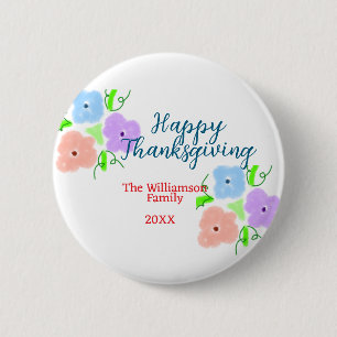 Blue purple pink happy thanksgiving add family n button