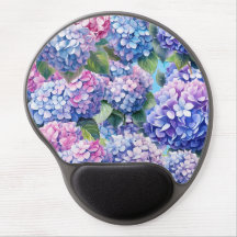 Blue Purple Pink Hydrangea Pattern